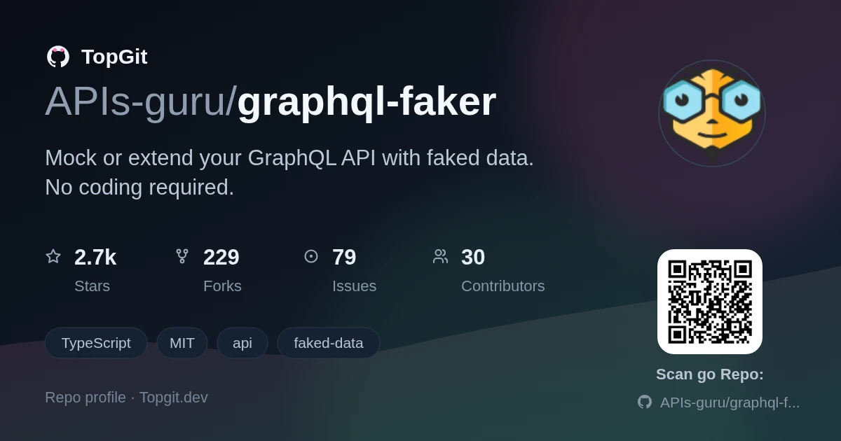 TopGit repo profile image for APIs-guru/graphql-faker