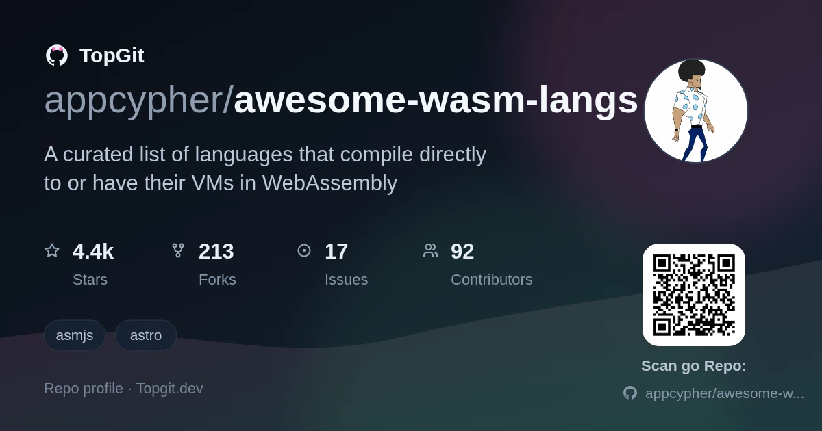 TopGit repo profile image for appcypher/awesome-wasm-langs