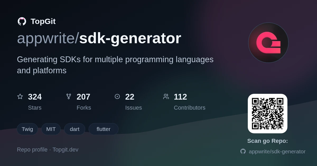 TopGit repo profile image for appwrite/sdk-generator