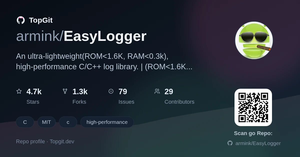 TopGit repo profile image for armink/EasyLogger