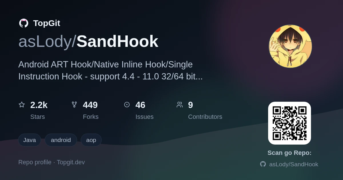 TopGit repo profile image for asLody/SandHook