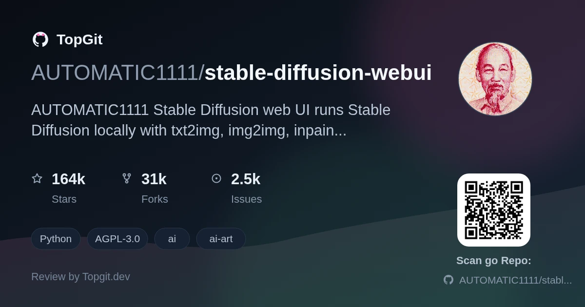 TopGit review image for AUTOMATIC1111/stable-diffusion-webui