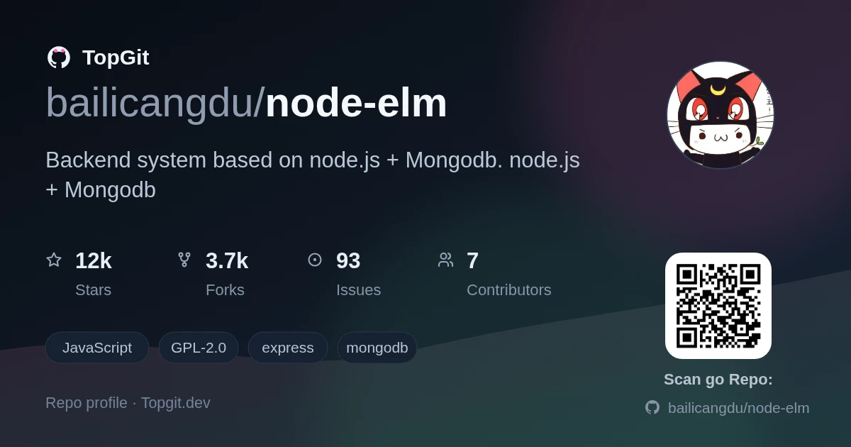 TopGit repo profile image for bailicangdu/node-elm