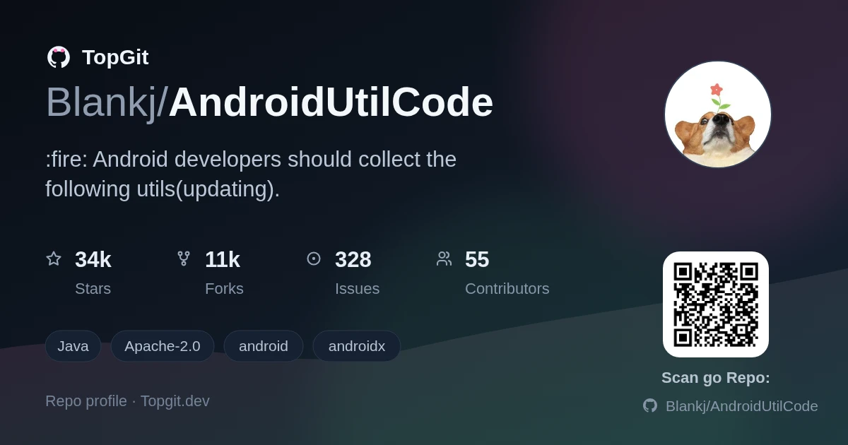 TopGit repo profile image for Blankj/AndroidUtilCode