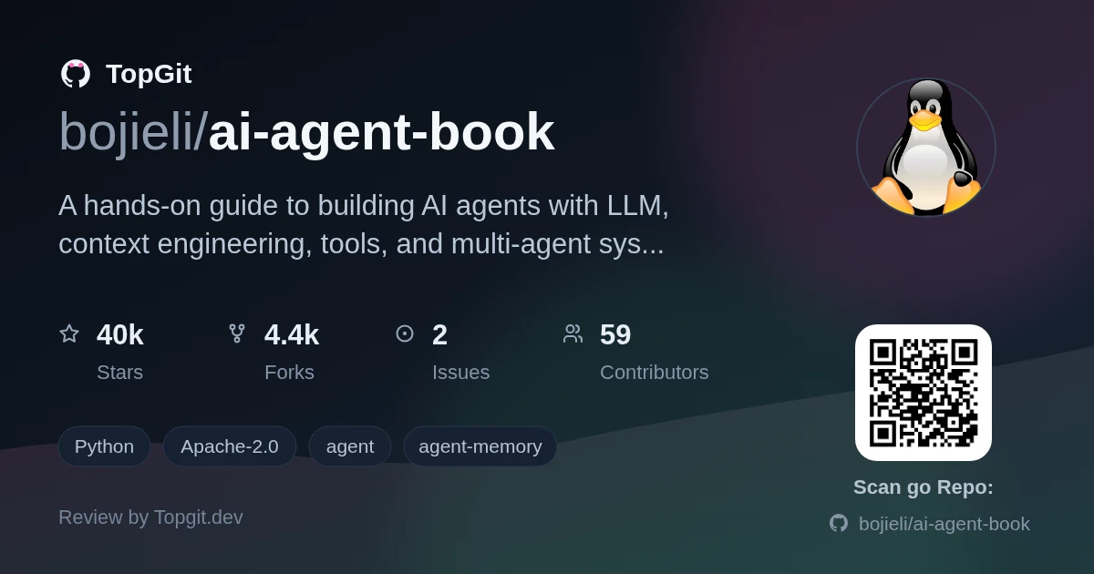 TopGit review image for bojieli/ai-agent-book