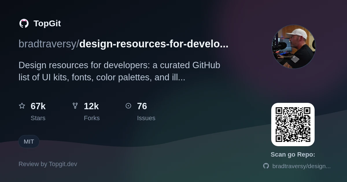 TopGit review image for bradtraversy/design-resources-for-developers