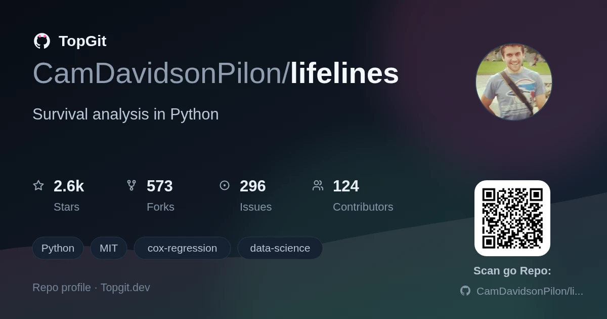 TopGit repo profile image for CamDavidsonPilon/lifelines