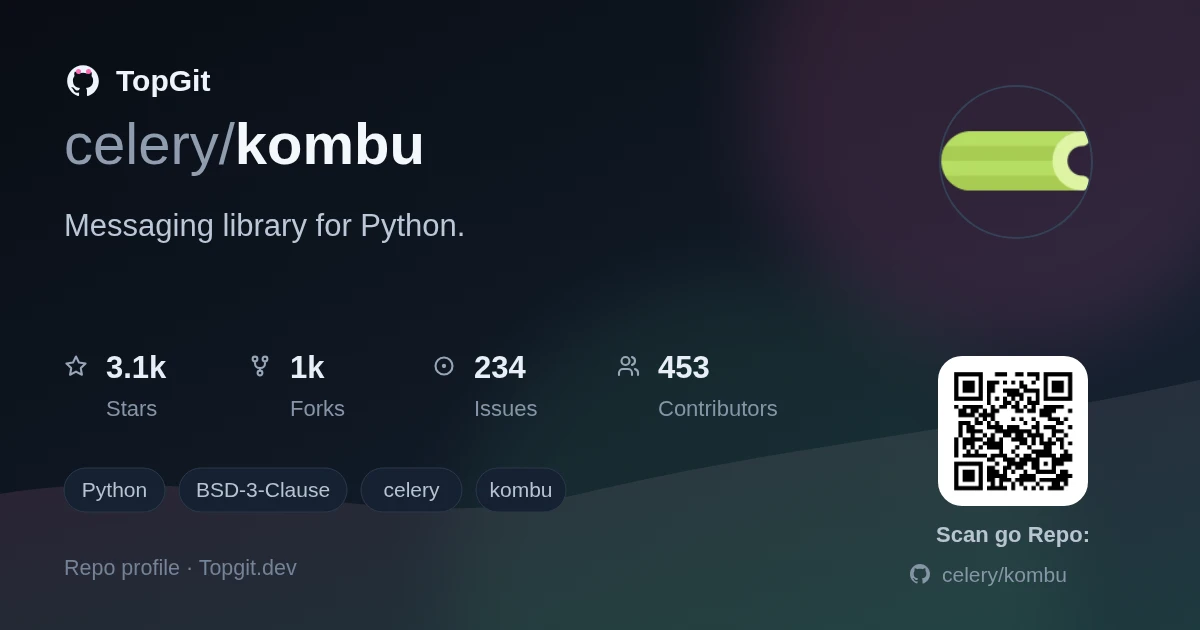 TopGit repo profile image for celery/kombu