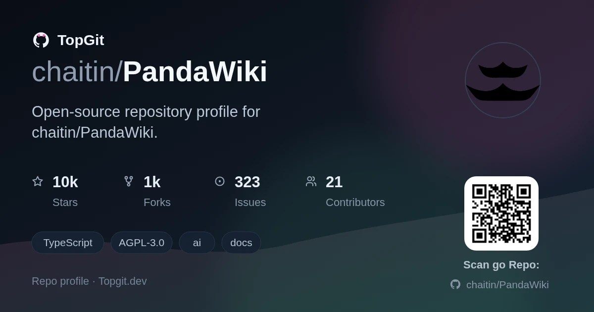 TopGit repo profile image for chaitin/PandaWiki