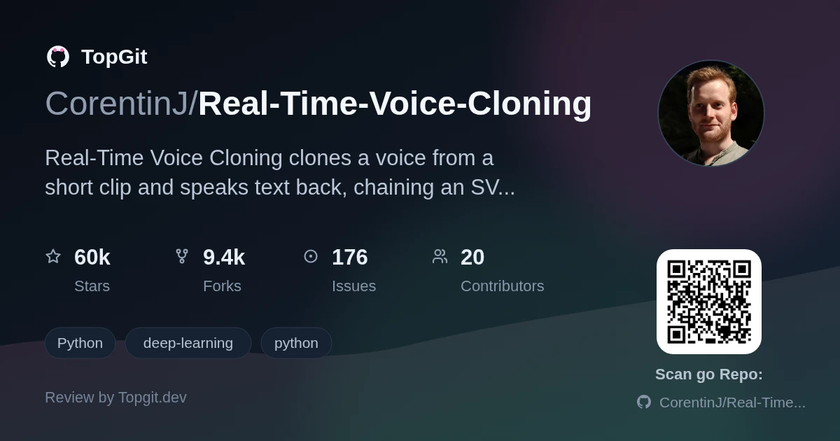 TopGit repo profile image for CorentinJ/Real-Time-Voice-Cloning