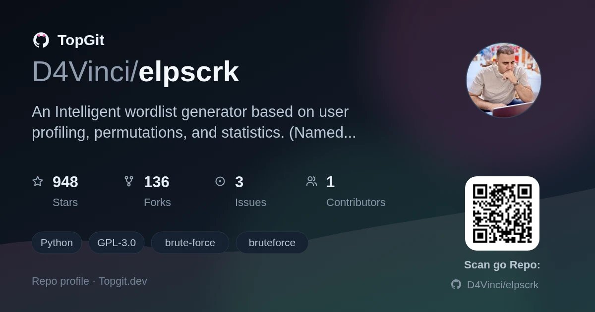 TopGit repo profile image for D4Vinci/elpscrk