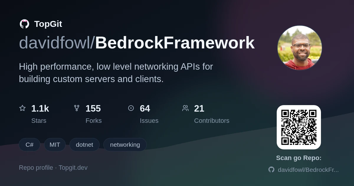 TopGit repo profile image for davidfowl/BedrockFramework