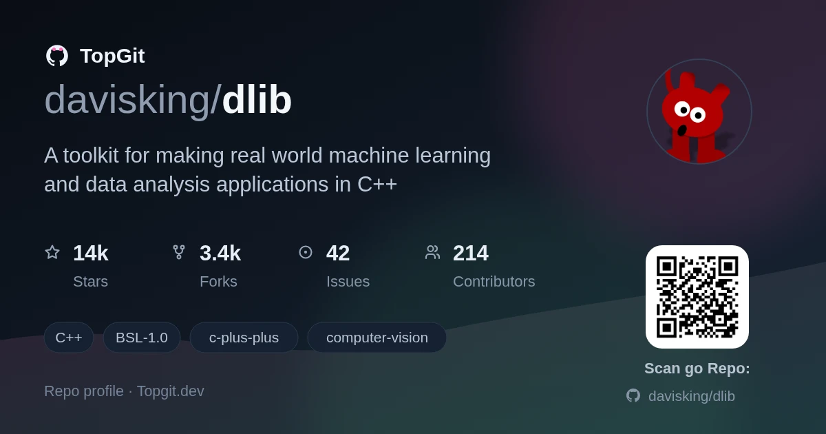 TopGit repo profile image for davisking/dlib