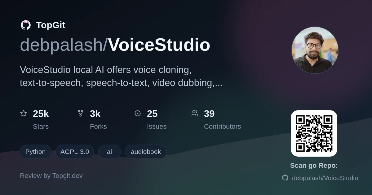 TopGit review image for debpalash/VoiceStudio
