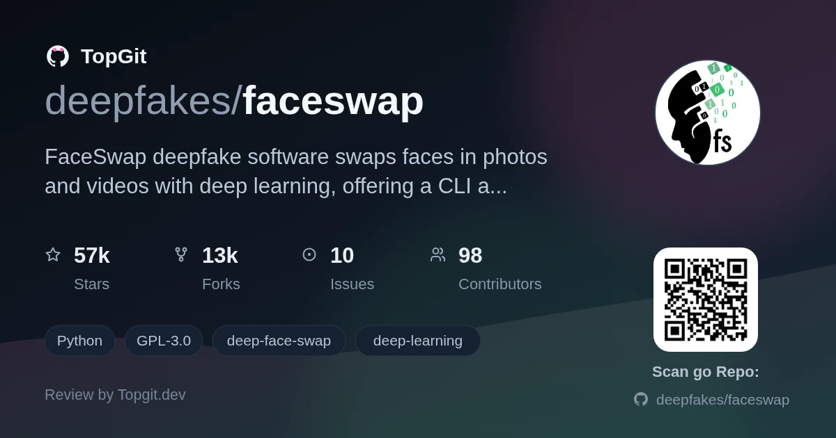 TopGit review image for deepfakes/faceswap