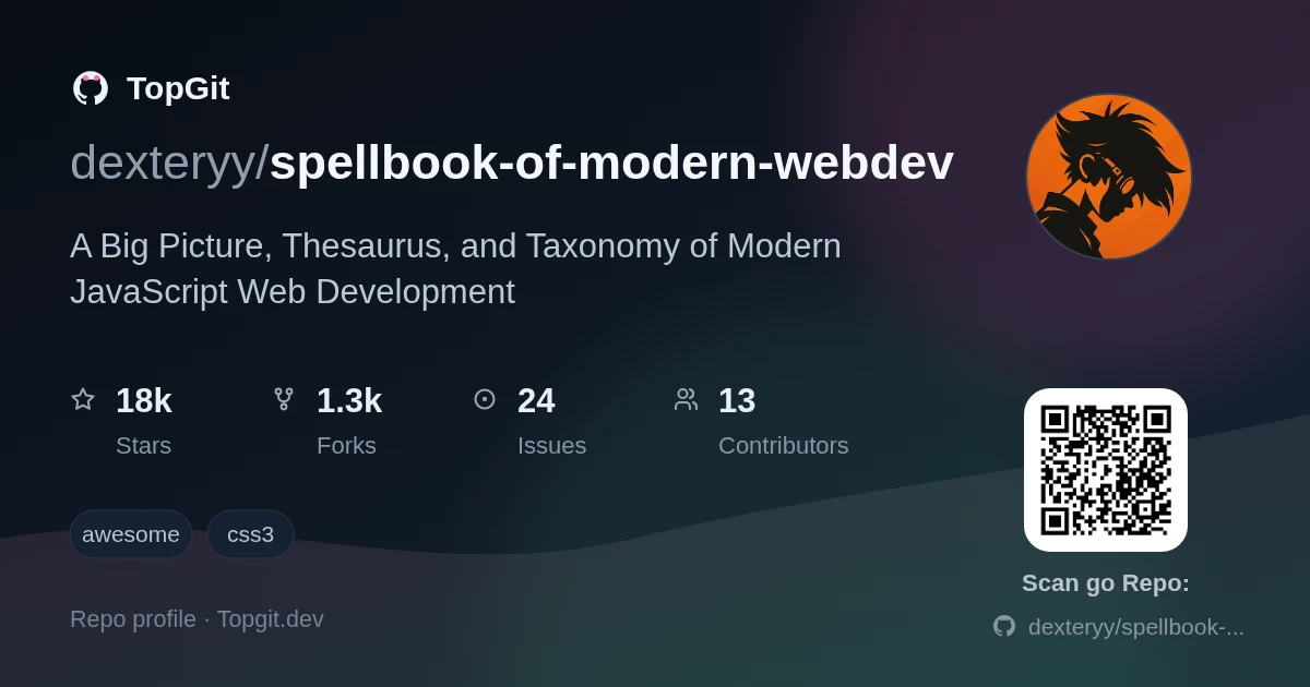 TopGit repo profile image for dexteryy/spellbook-of-modern-webdev