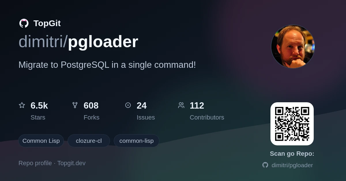 TopGit repo profile image for dimitri/pgloader