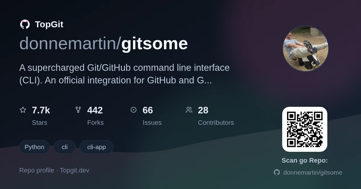 TopGit repo profile image for donnemartin/gitsome