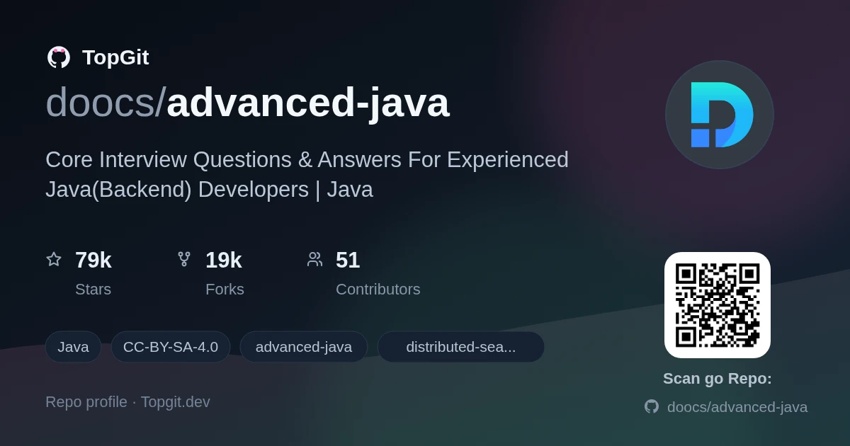 TopGit repo profile image for doocs/advanced-java