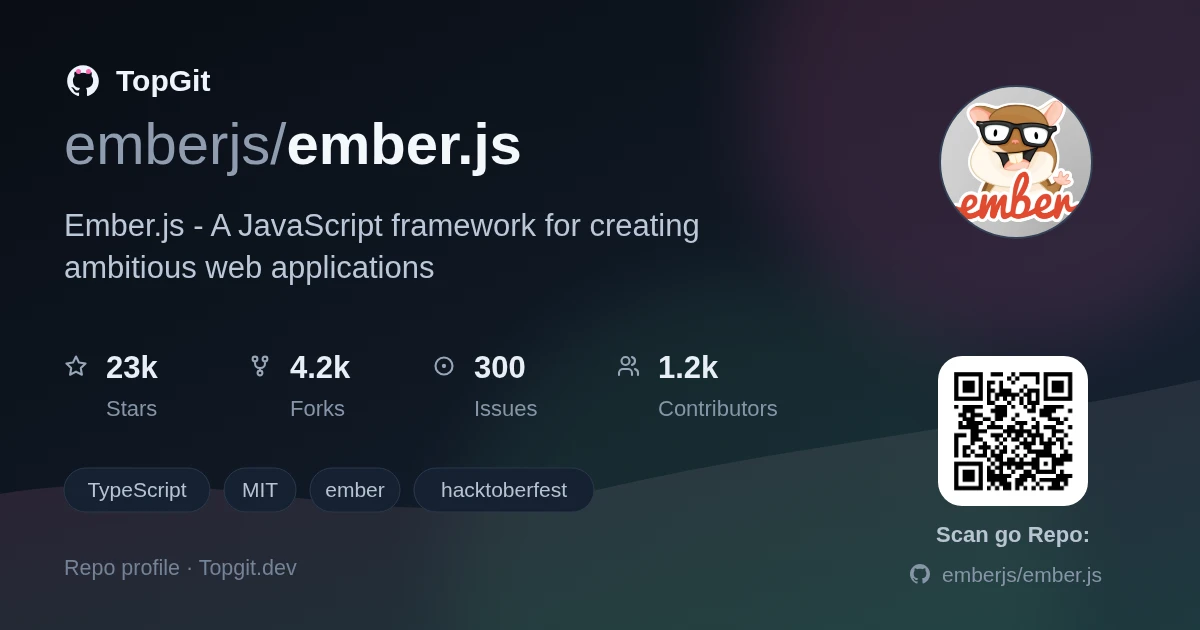 TopGit repo profile image for emberjs/ember.js