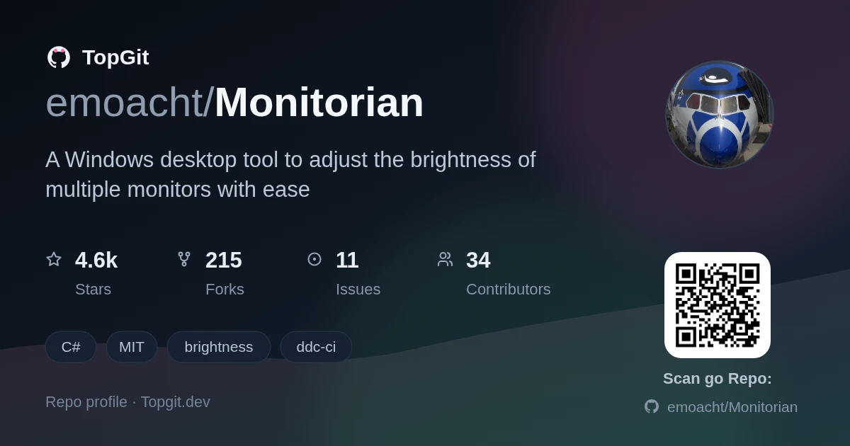TopGit repo profile image for emoacht/Monitorian