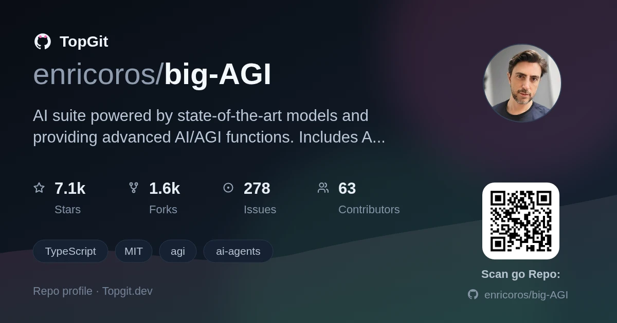 TopGit repo profile image for enricoros/big-AGI