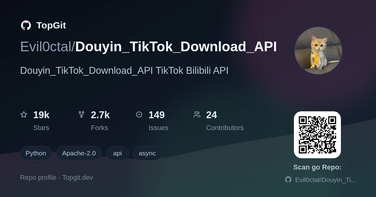TopGit repo profile image for Evil0ctal/Douyin_TikTok_Download_API