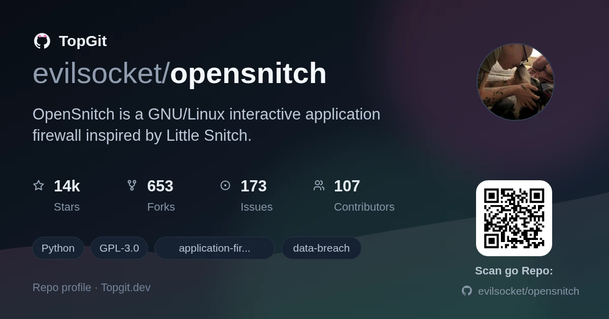 TopGit repo profile image for evilsocket/opensnitch