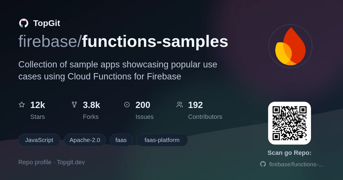 TopGit repo profile image for firebase/functions-samples