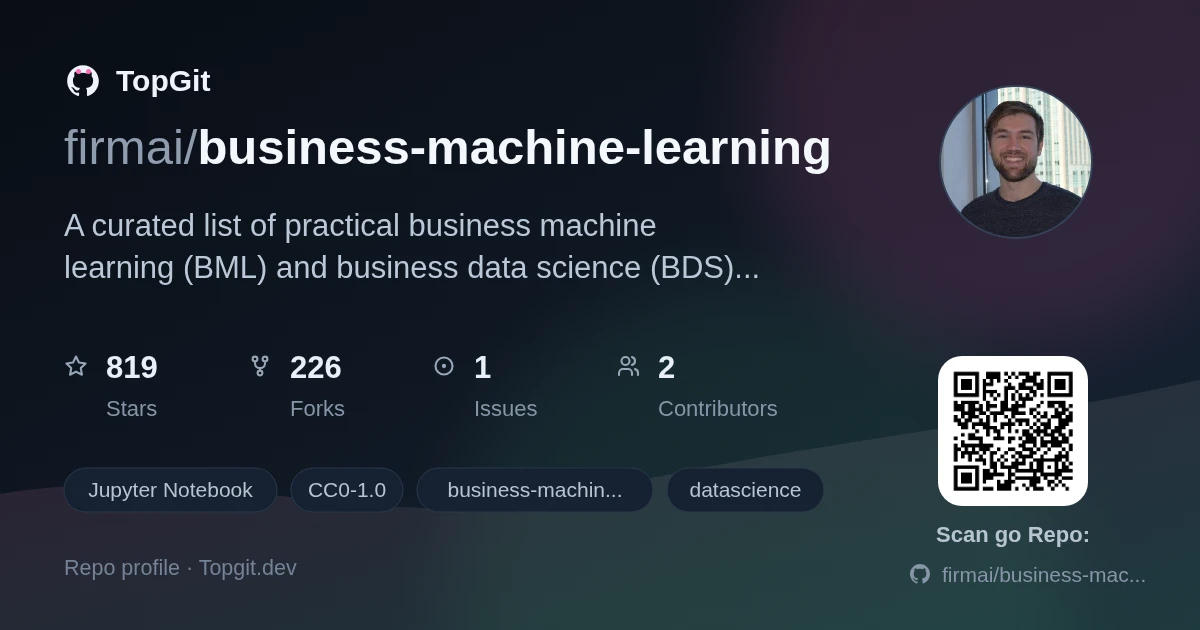 TopGit repo profile image for firmai/business-machine-learning