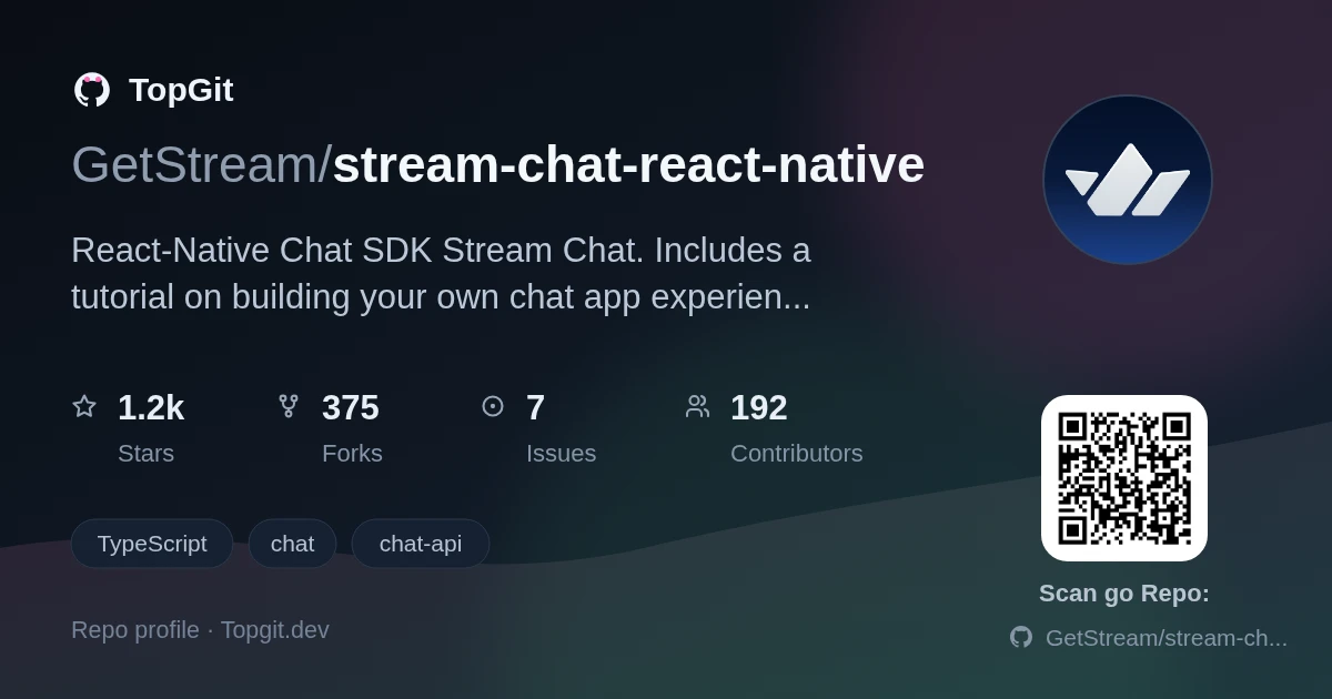 TopGit repo profile image for GetStream/stream-chat-react-native