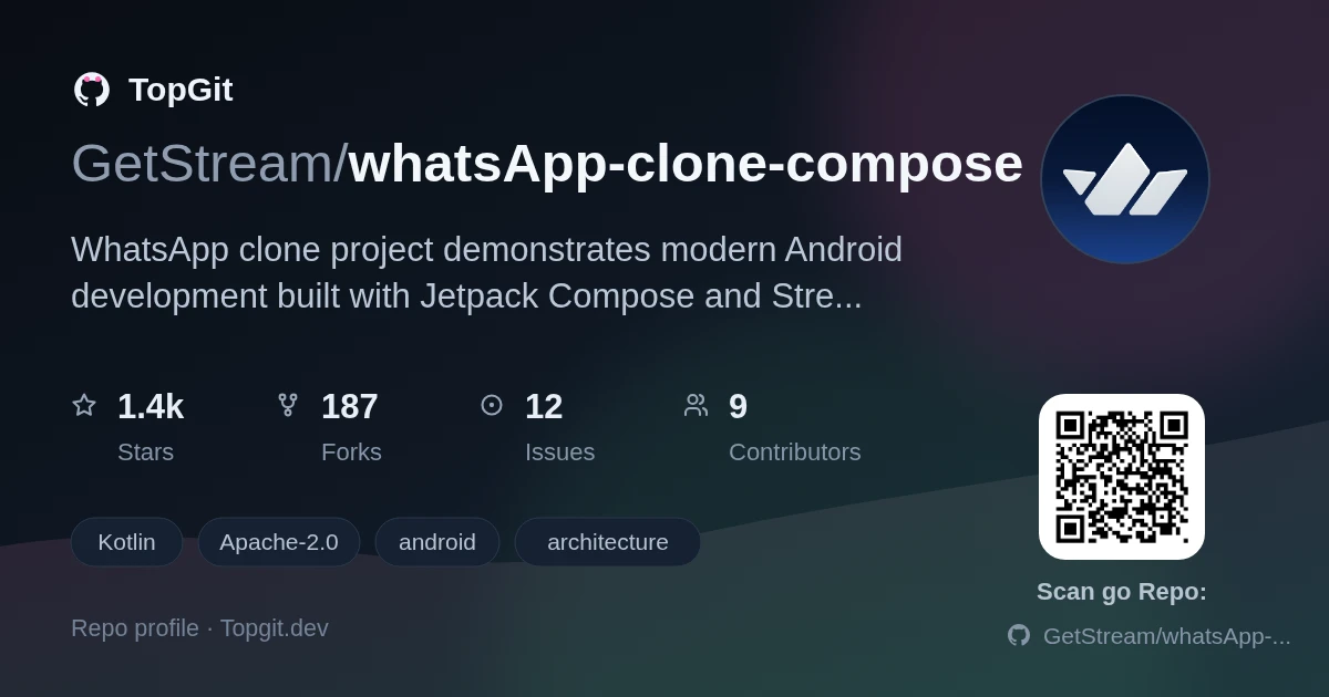 TopGit repo profile image for GetStream/whatsApp-clone-compose