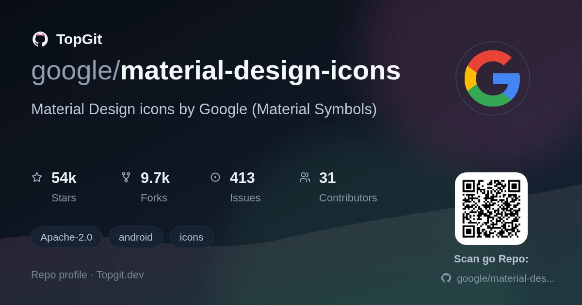 TopGit repo profile image for google/material-design-icons