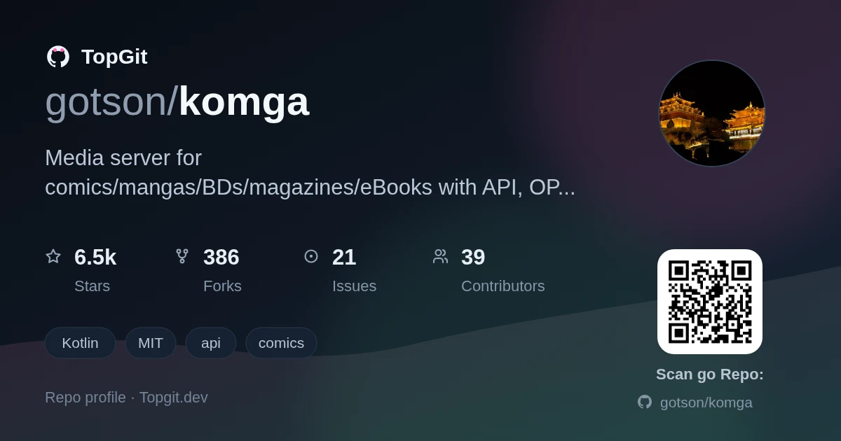 TopGit repo profile image for gotson/komga