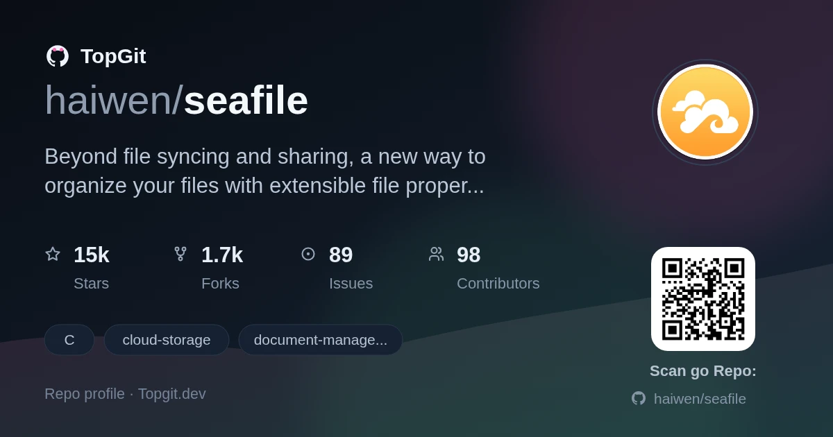 TopGit repo profile image for haiwen/seafile