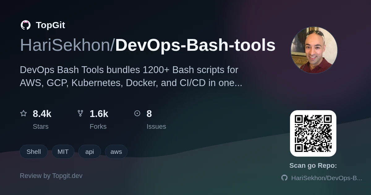 TopGit review image for HariSekhon/DevOps-Bash-tools