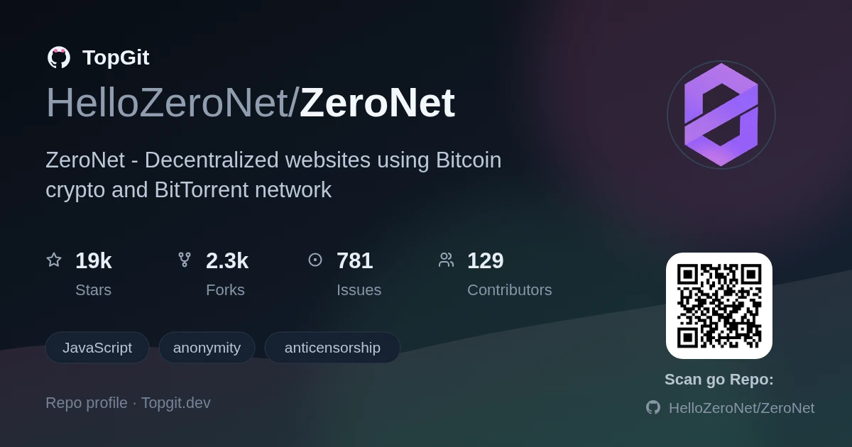 TopGit repo profile image for HelloZeroNet/ZeroNet
