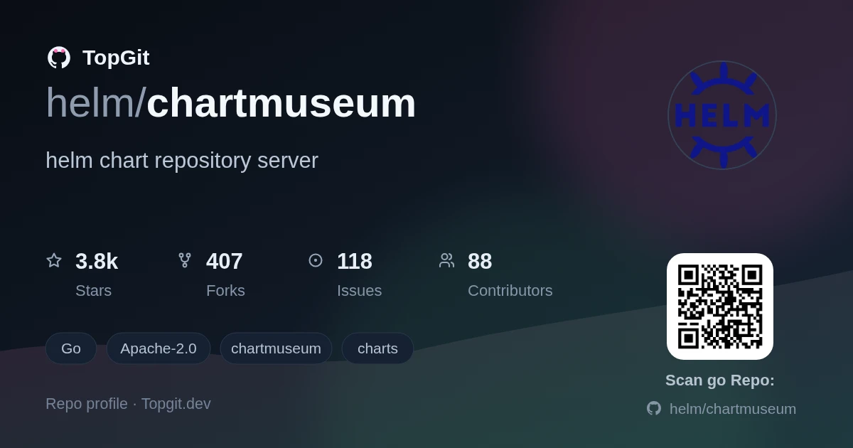 TopGit repo profile image for helm/chartmuseum