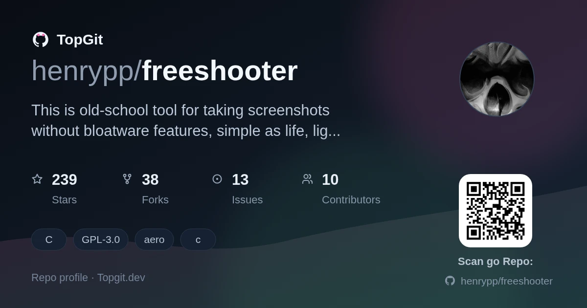 TopGit repo profile image for henrypp/freeshooter