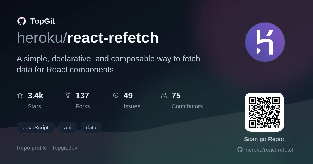 TopGit repo profile image for heroku/react-refetch