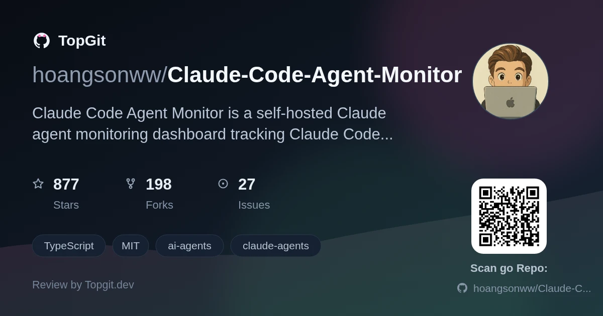 TopGit review image for hoangsonww/Claude-Code-Agent-Monitor