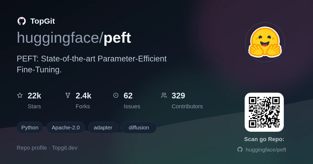 TopGit repo profile image for huggingface/peft