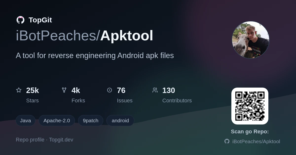 TopGit repo profile image for iBotPeaches/Apktool