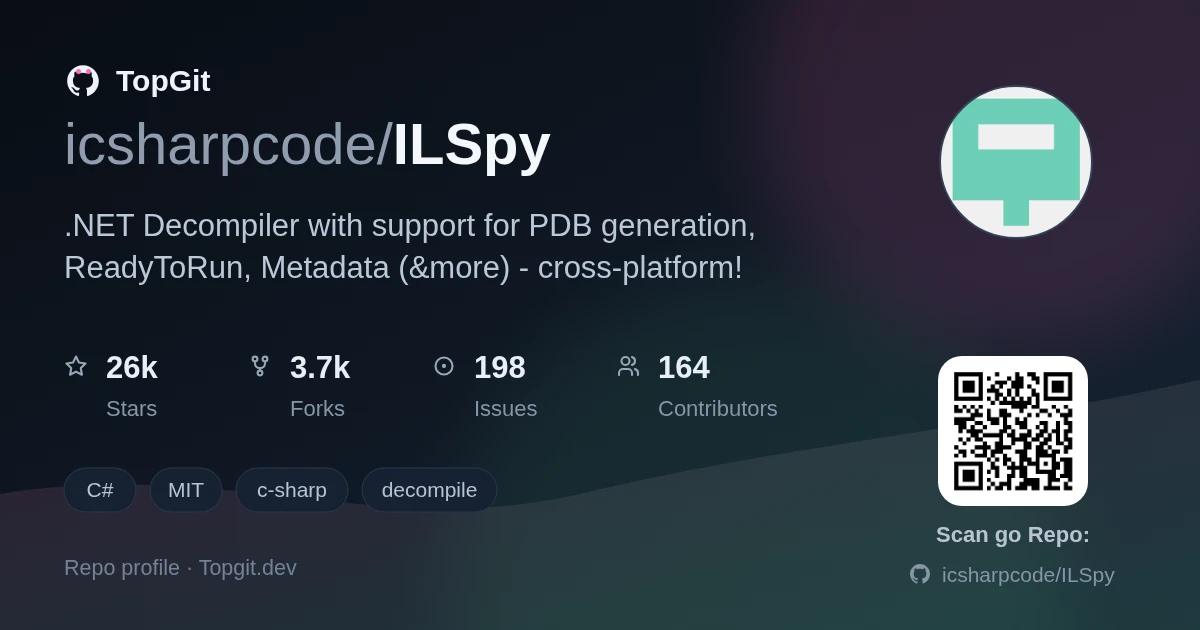 TopGit repo profile image for icsharpcode/ILSpy