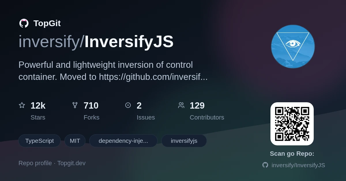 TopGit repo profile image for inversify/InversifyJS