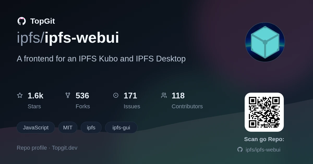 TopGit repo profile image for ipfs/ipfs-webui