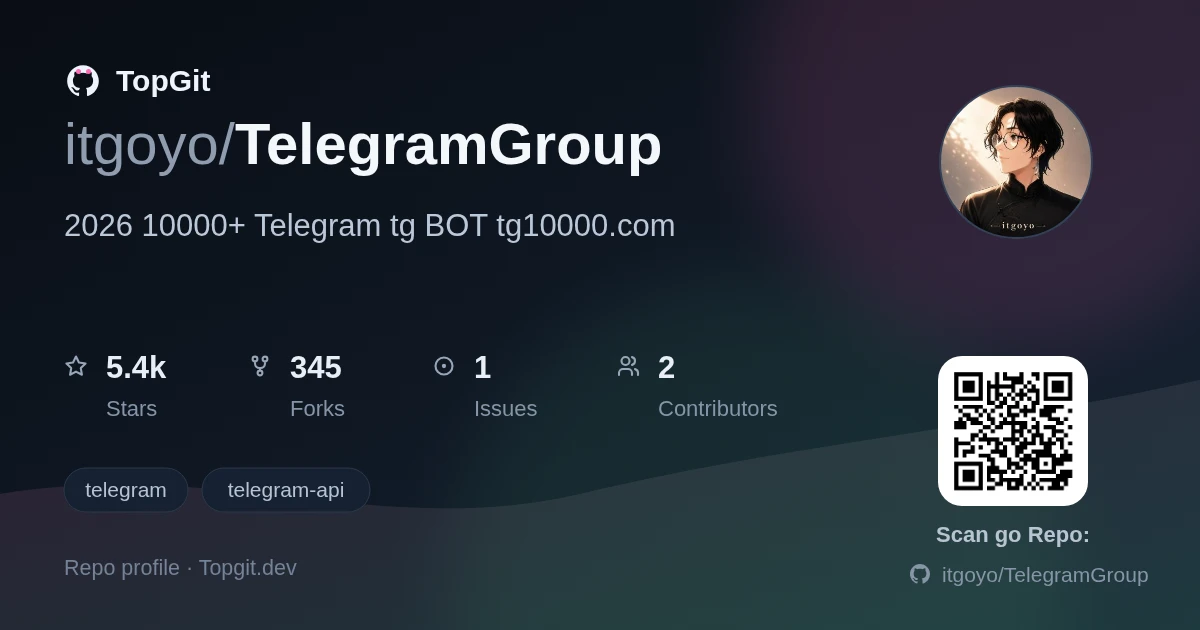 TopGit repo profile image for itgoyo/TelegramGroup