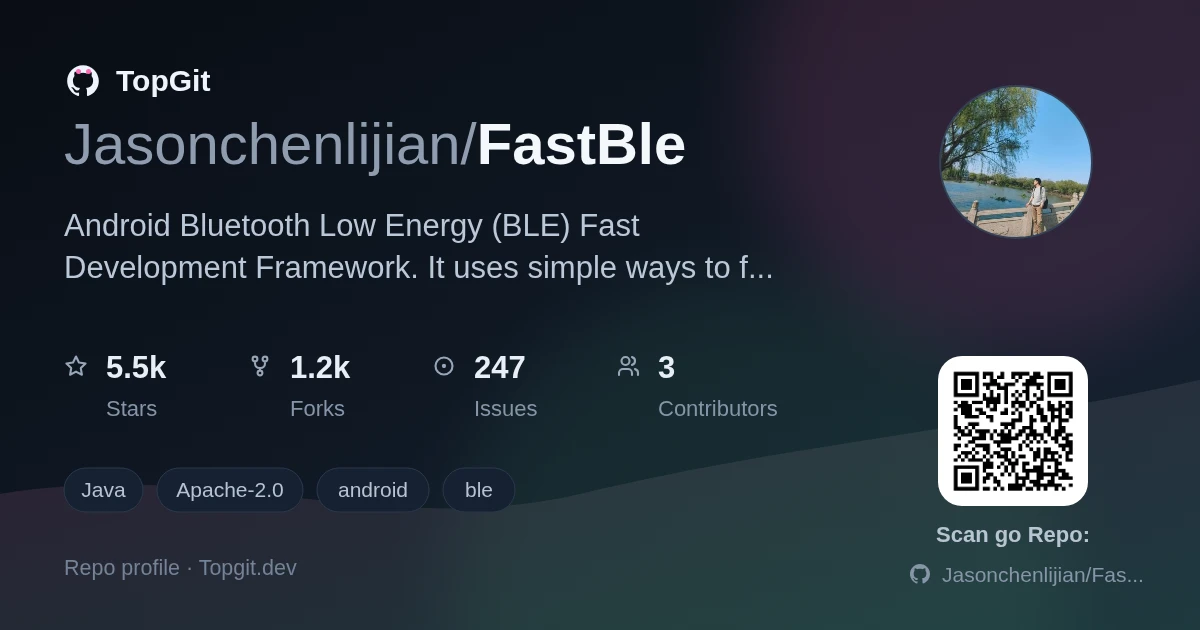TopGit repo profile image for Jasonchenlijian/FastBle