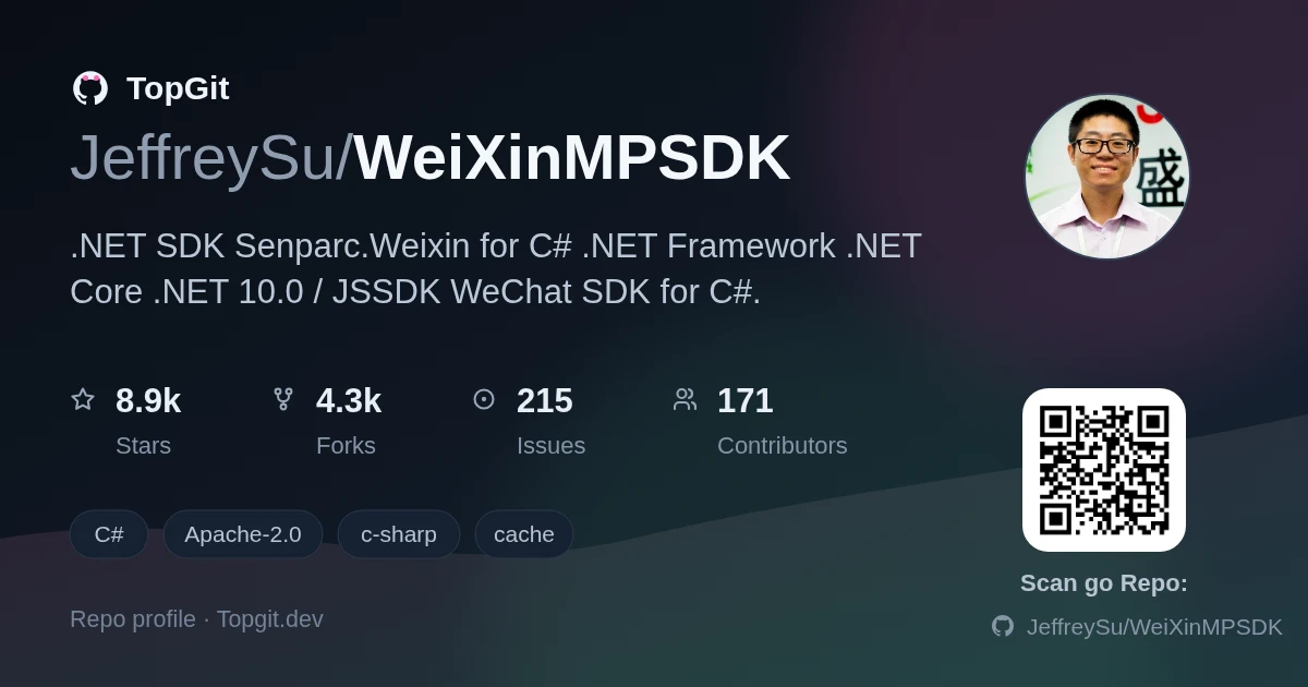 TopGit repo profile image for JeffreySu/WeiXinMPSDK