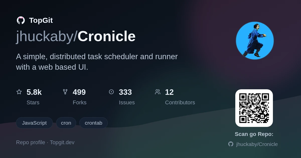 TopGit repo profile image for jhuckaby/Cronicle